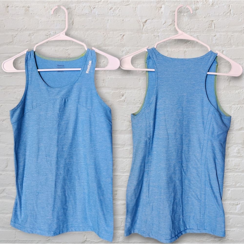 Reebok fitted women's blue tank tip size small